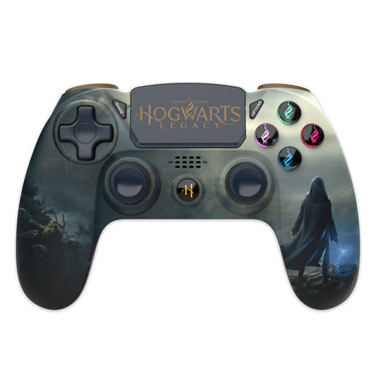 Freaks and Geeks Hogwarts Legacy Wireless PS4 controller Illuminated buttons -  Landscape