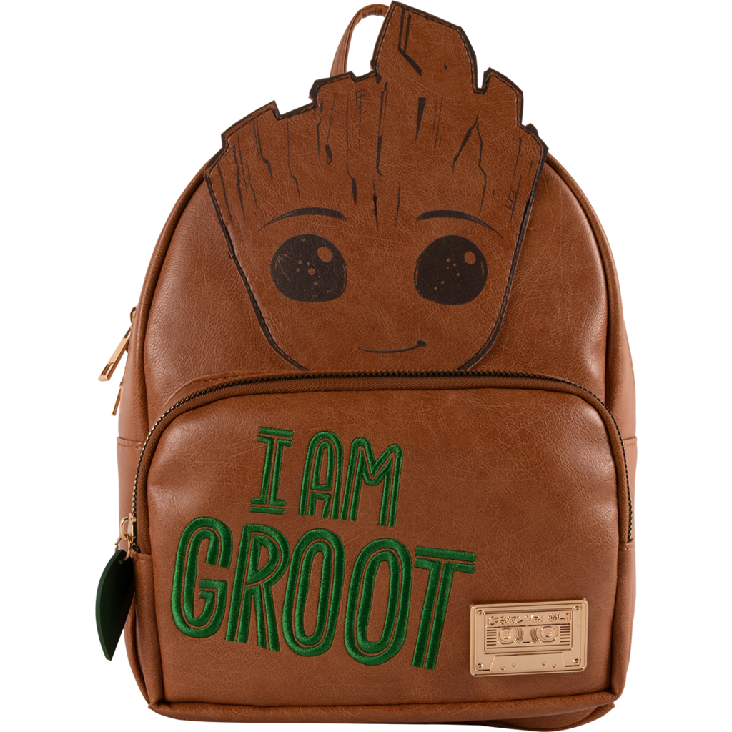 Officially Licensed Marvel Baby Groot Premium Faux Leather Backpack