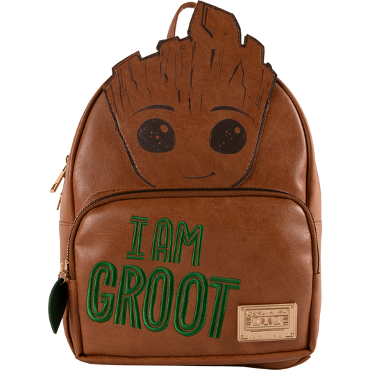 Officially Licensed Marvel Baby Groot Premium Faux Leather Backpack