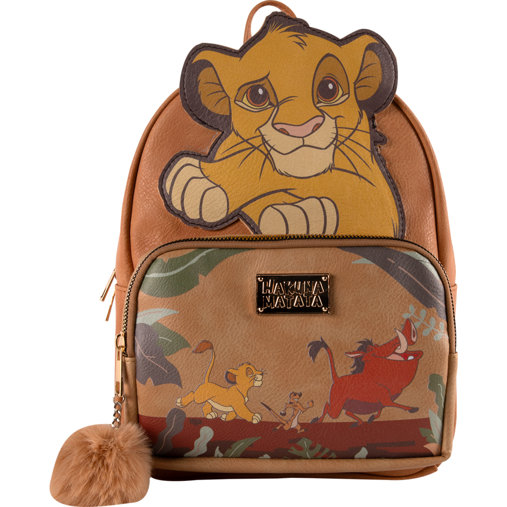 Officially Licensed Disney Lion King "Hakuna Matata" Premium Faux Leather Backpack