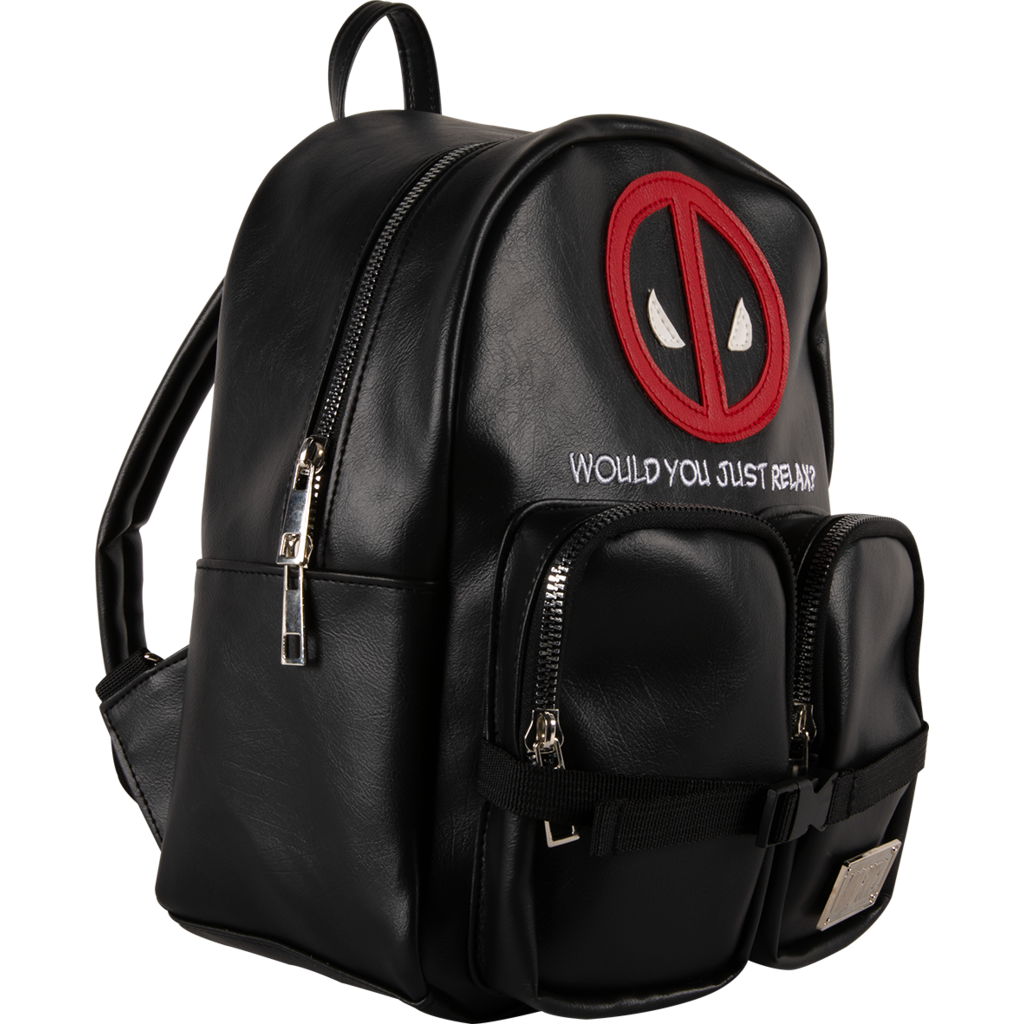 Officially Licensed Marvel Deadpool Premium Faux Leather Backpack