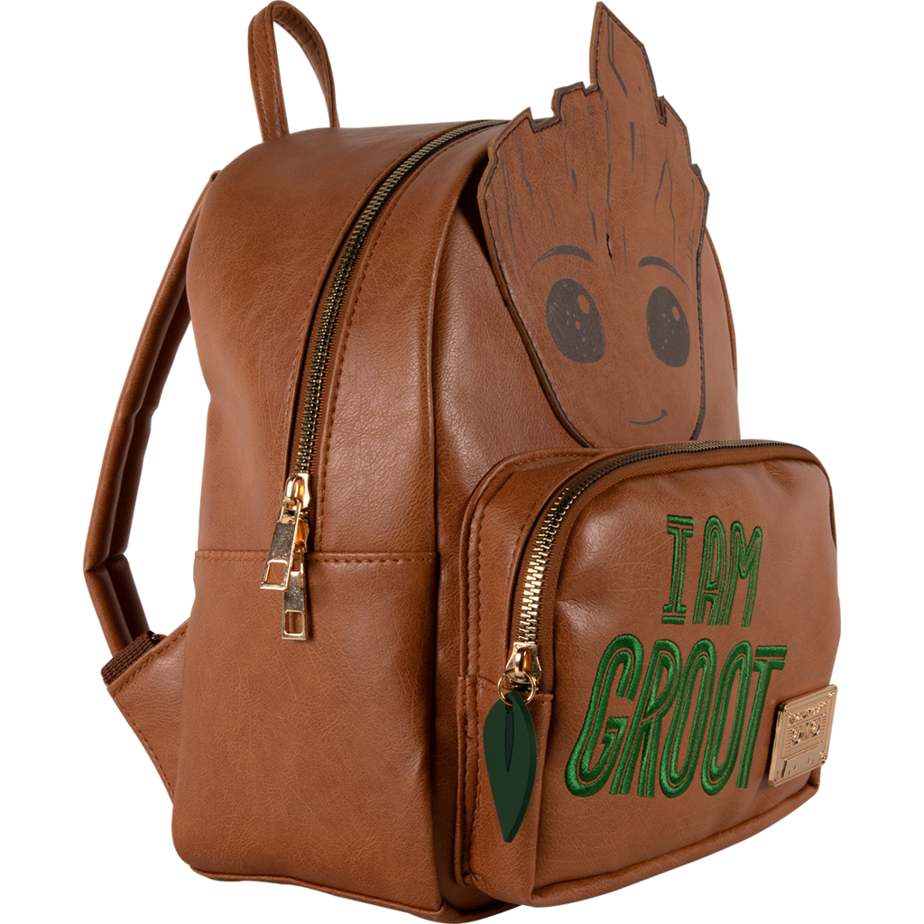 Officially Licensed Marvel Baby Groot Premium Faux Leather Backpack