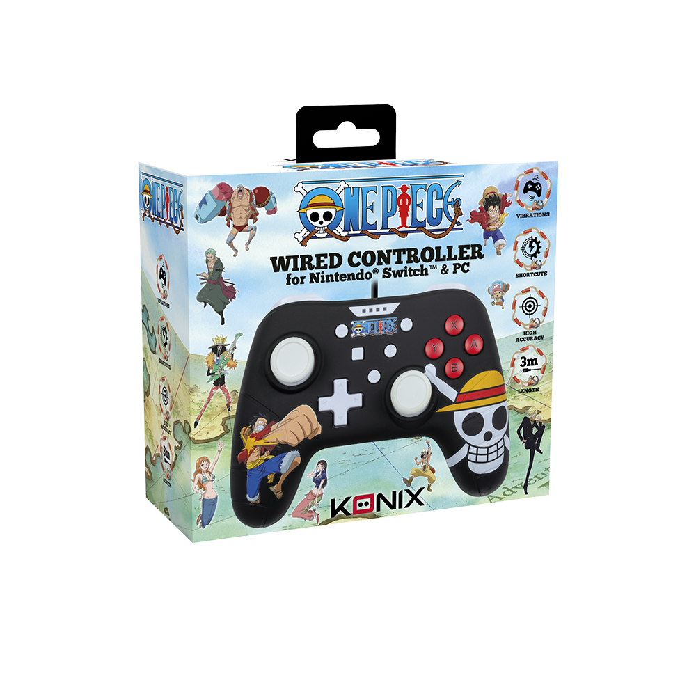 Konix One Piece Black Nintendo Switch/PC Gaming Controller