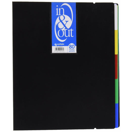 Organiser Folder Grafoplas In&Out 80 Covers Black