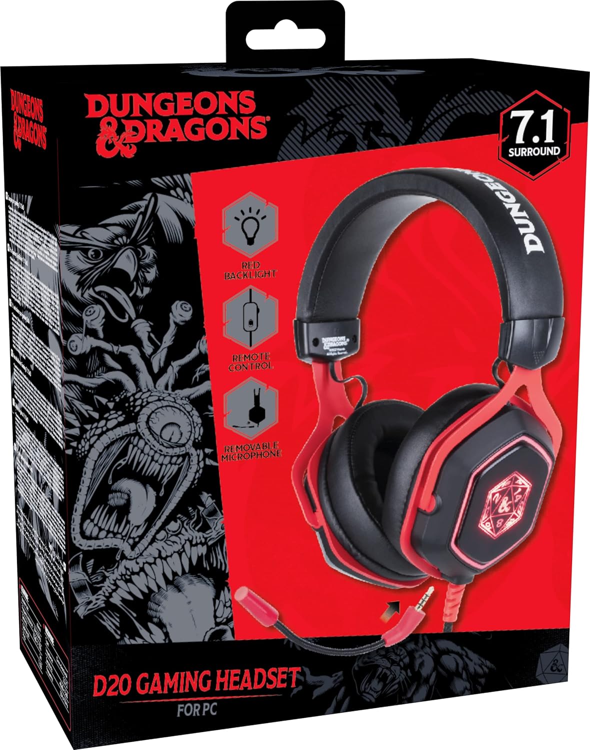 Konix Dungeons and Dragons D20 7.1 LED Gaming Headset