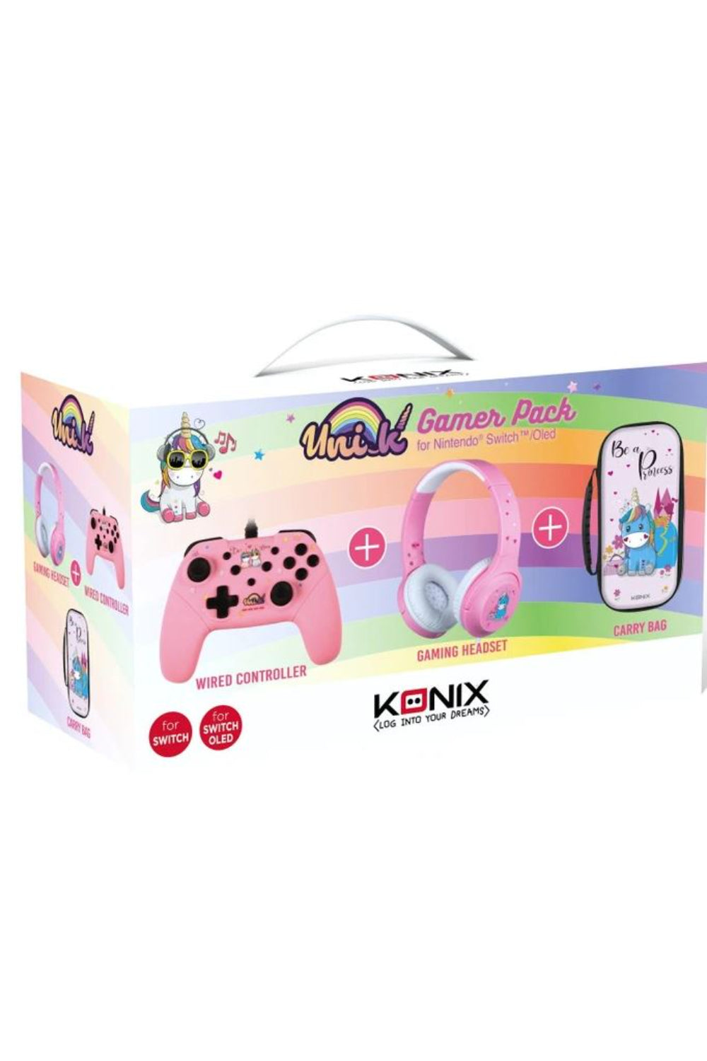 Konix Unik Unicorn Nintendo Switch Gamer Pack