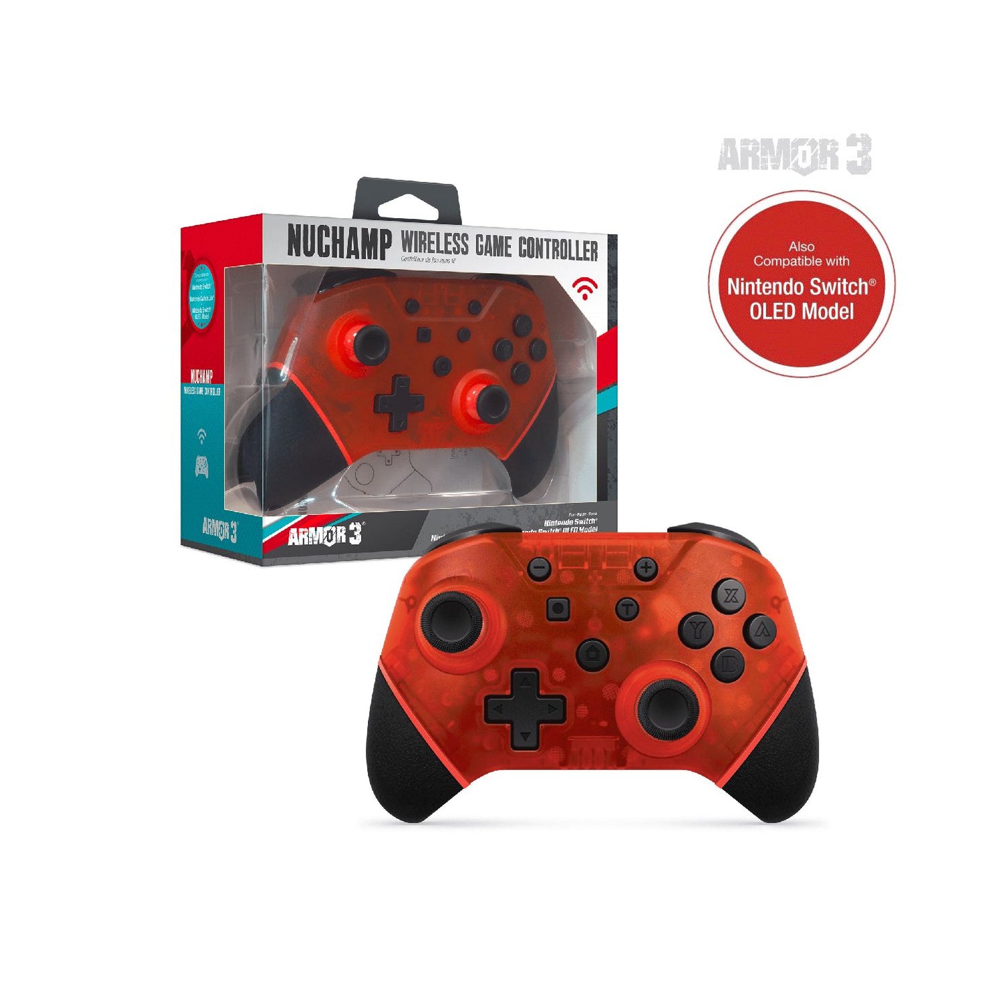 Hyperkin NuChamp Armor 3 Nintendo Switch Wireless Controller - Red