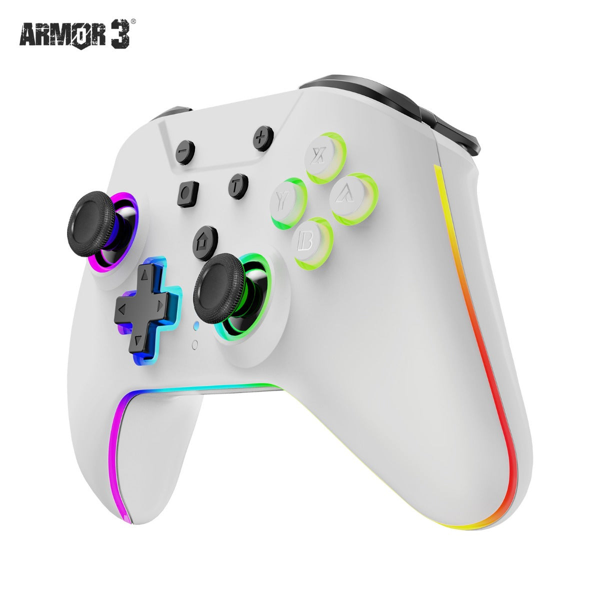 Hyperkin NuRival Nintendo Switch RGB LED Wireless Controller - White