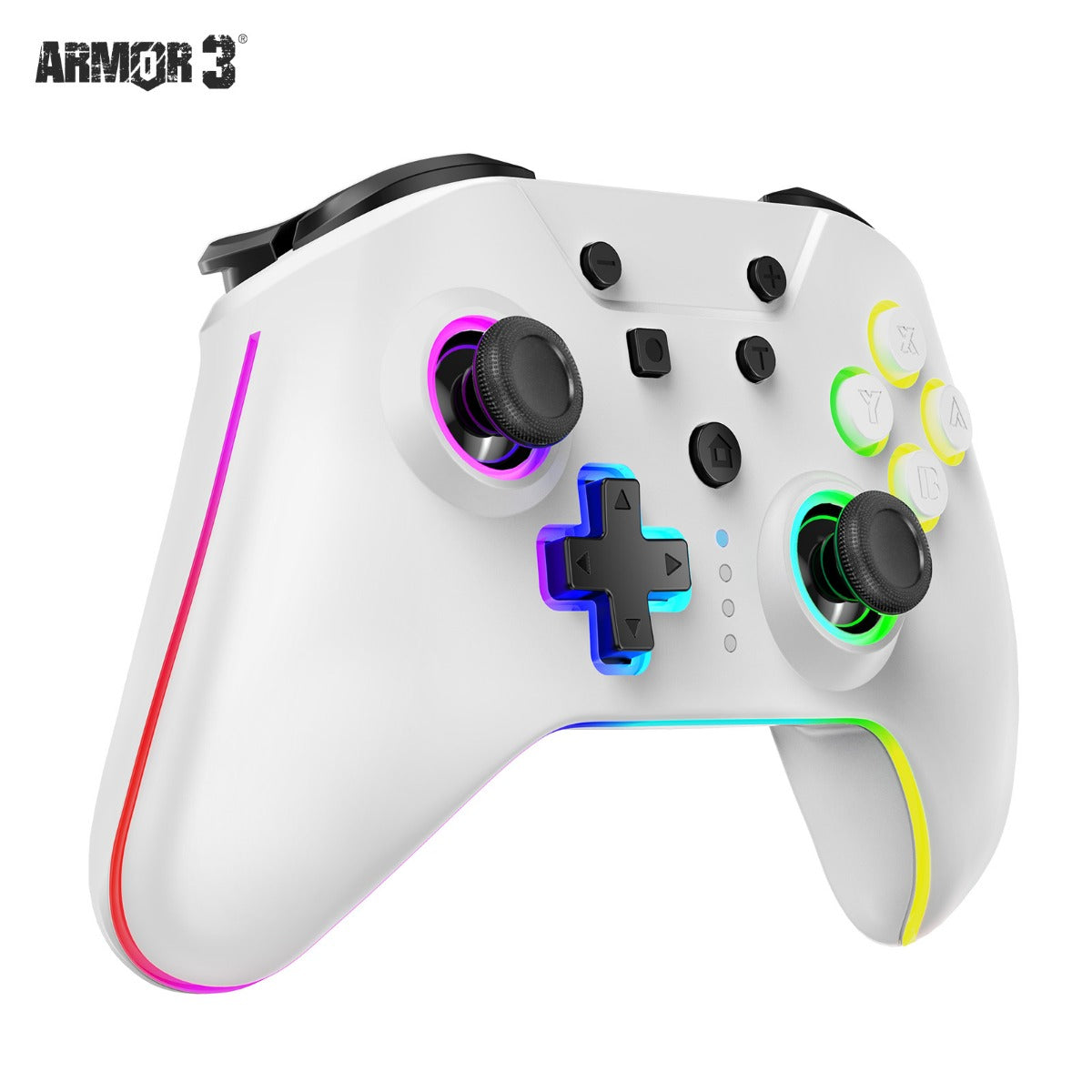 Hyperkin NuRival Nintendo Switch RGB LED Wireless Controller - White